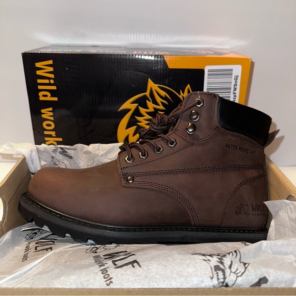 NWT Wolf Men’s Work Boots 9.5 - Picture 5 of 10